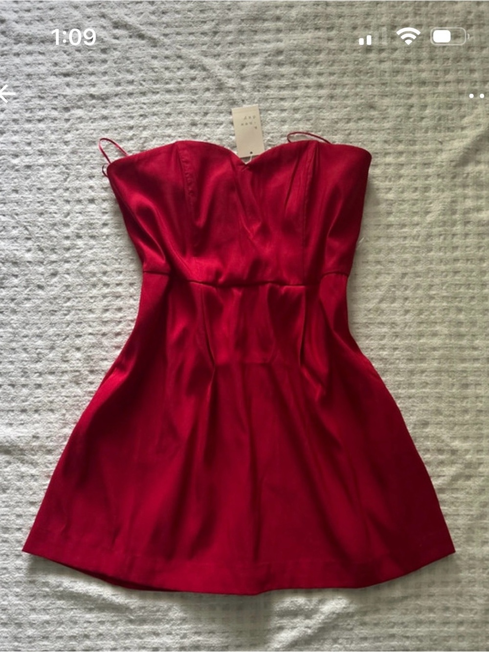 a new day Red Strapless Mini Dress